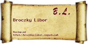 Broczky Libor névjegykártya